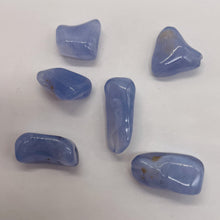 Load image into Gallery viewer, Blue Chalcedony 29g Nugget Pendant Beads | 33x15 - 20x17mm | Blue | 6 Beads |