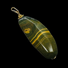 Load image into Gallery viewer, Ocean Jasper 14K Gold Filled Long Pendant | 2 1/2" Long| Green, Gold| 1 Pendant|