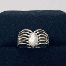 Load image into Gallery viewer, Mother of Pearl Sterling Silver Victory Wings Briolette Ring | 9.75 | Silver |