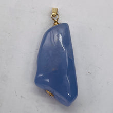 Load image into Gallery viewer, Blue Chalcedony 14K Gold Filled Stone Pendant | Blue | 1 3/4" Long | 1 Pendant |