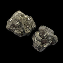 Load image into Gallery viewer, Pyrite Crystal Nugget Beads | 18x14x15 to 18x16x14mm | Silver Gold | 2 Beads |