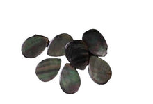 Load image into Gallery viewer, 7 Tahitian Mother of Pearl Shell Flat Briolette Beads 9911
