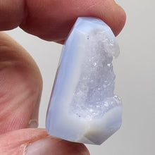 Load image into Gallery viewer, Chalcedony Druzy 56ct Designer Cut Pendant Bead| 28x20x13mm|Blue |1 Pendant Bead
