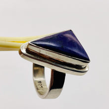 Load image into Gallery viewer, Gemstone Triangle Sugilite Sterling Silver Ring | Size7.5 | Purple | 1 Ring |