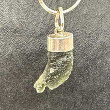 Load image into Gallery viewer, Blue Green Moldavite Pendant 26x12x8mm | 1 1/2" long