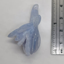 Load image into Gallery viewer, Blue Chalcedony Carved Druzy 50 cts Flower Pendant Bead | 40x25x20mm| Blue White