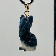 Load image into Gallery viewer, Kitty Cat Sodalite Pendant Necklace|Semi Precious Stone Jewelry|14k Pendant|