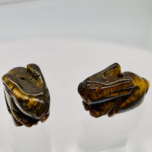 Load image into Gallery viewer, Hoppy 2 Hand Carved Tigereye Bunny Rabbit Beads | 22x12x10m | Golden Brown