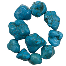 Load image into Gallery viewer, Turquoise Howlite Nugget Bead Strand 110170C