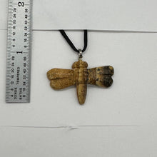 Load image into Gallery viewer, Picture Jasper Stone Dragonfly Pendant | 3/4' Long | Brown, Black | 1 Pendant |