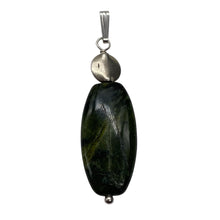 Load image into Gallery viewer, British Columbia Jade Sterling Silver Pendant | Green | 1 3/4" Long | 1 Pendant|