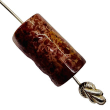 Load image into Gallery viewer, Wild Exotic Tiger Jasper Carved Tube Bead |18x10mm | 1 Bead |