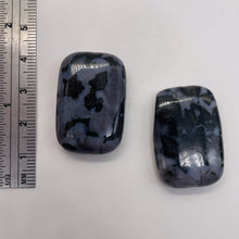 Load image into Gallery viewer, Stormy Purple Sky Jasper Rectangle Pendant Beads | 30x22x8mm | 2 Beads |