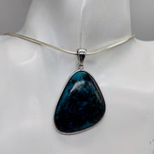 Load image into Gallery viewer, Chrysocolla Sterling Silver Oval Pendant | 2" Long | Blue, Green | 1 Pendant |