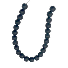 Load image into Gallery viewer, Onyx Gemstone Matte Finish Half Strand Round | 8mm | Black | 24 Bead(s)