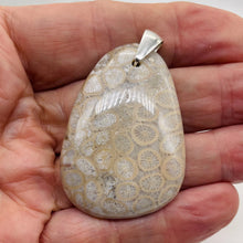 Load image into Gallery viewer, Coral Fossilized with Tiny Critters Sterling Silver Pendant | 2 1/4&quot; Long |
