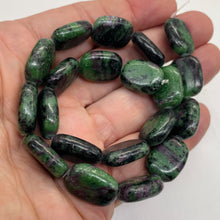 Load image into Gallery viewer, Magical Ruby Zoisite 19x15mm Rectangle Bead Strand 109165