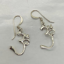 Load image into Gallery viewer, Om Symbol Sterling Silver Earrings | 1 1/4" Long | Silver | 1 Pair |