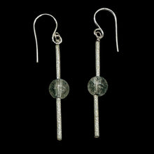 Load image into Gallery viewer, Sparkling Actinolite Quartz Sterling Silver Earrings | 2" long | 1 Pair |