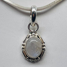 Load image into Gallery viewer, Moonstone Sterling Silver Drop Pendant | 3/4" Long | White | 1 Pendant |