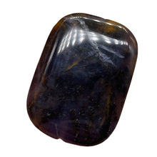 Load image into Gallery viewer, Purple Sage Plume Agate Rectangle Pendant Bead | 39x30x8mm | Midnight | 1 Bead |