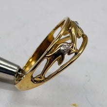 Load image into Gallery viewer, Dolphins and Diamonds 10K Yellow Gold Ring | Size 6 3/4 | Gold | 1 Ring |