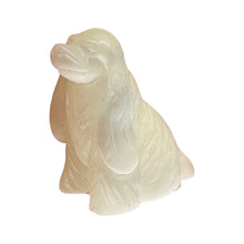 Load image into Gallery viewer, Cocker Spaniel Carved Statue | 1 Figurine | | 37x30x23mm | Clear, White