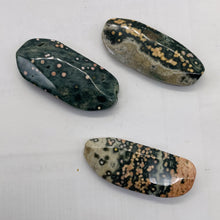 Load image into Gallery viewer, Ocean Jasper Old Stock Long Oval Beads| 45x22x6 to38x20x7mm| Pink, Gray| 3 Beads