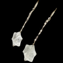 Load image into Gallery viewer, Faceted Quartz Star-Shaped Beads & Sterling Silver Earrings 319245