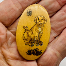 Load image into Gallery viewer, Chinese Year of the Dog Pendant Bead | 2" Long | Tan, Brown | 1 Pendant Bead |