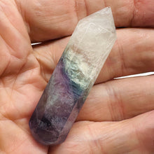 Load image into Gallery viewer, Soothing! Multi Hued Fluorite 2 1/4" Massage Crystal | Purple, Green, Clear|1 |