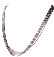 Load image into Gallery viewer, Italian Silver 5 Waterfall Chain 18" Necklace 10073B