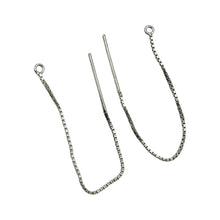 Load image into Gallery viewer, Ear Threader Sterling Silver Dangle Earrings | 2" Long | Silver | 1 Pair |