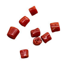 Load image into Gallery viewer, Natural AAA Red Coral Branch Tube Beads | 4 to 5 x 4mm | Red | Tube | 8 Beads |