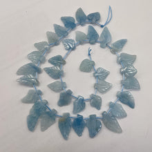 Load image into Gallery viewer, Natural Aquamarine Leaf Bead Strand | 145cts | 22x10x5 - 16x10x4mm | 35 Beads |