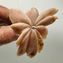 Load image into Gallery viewer, Peruvian Opal 163ct Carved Flower Pendant Bead | 60x80x7mm | Pink | 1 Bead |