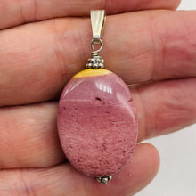 Load image into Gallery viewer, Mookaite Sterling Silver Oval Pendant | 1 1/2" Long | Purple Silver | 1 Pendant|