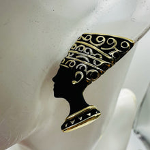 Load image into Gallery viewer, Queen Nefertiti Sterling Silver Headshot Pin | 2.5" | Silver | 1pr Brooch