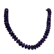 Load image into Gallery viewer, Amethyst Faceted Rondelle Bead Strand | 15" | 8x5mm | Purple | 78 Beads |