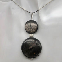 Load image into Gallery viewer, Hypersthene Sterling Silver Goddess Pendant | 2 Inch Long | Silver Black |