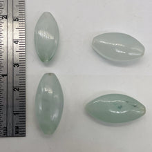 Load image into Gallery viewer, Burmese Jade Oval Marquise Cut Beads| 19x11x7 to 23x12x7mm| Pale Green| 4 Beads|