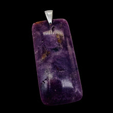Load image into Gallery viewer, Natural Purple Lepidolite Large Rectangular Sterling Silver Pendant | 2 3/4" |