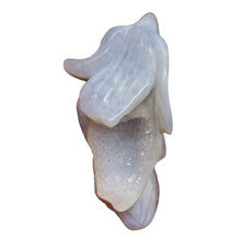Load image into Gallery viewer, Blue Chalcedony Carved Druzy Flower Bead | 64 cts | 1 1/4" Long |