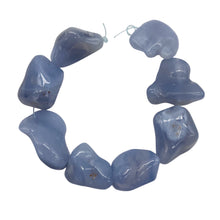 Load image into Gallery viewer, Chalcedony 8" Strand Nugget Beads | 25x23x8-22x19x12mm | Blue | 8 Beads |