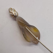 Load image into Gallery viewer, Chalcedony Calla Lily Flower Beads | 22x11x2.5mm | Green Purple | 3 Beads |