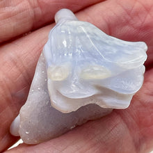 Load image into Gallery viewer, Blue Chalcedony Carved Druzy Flower Bead | 64 cts | 1 1/4" Long |