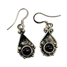 Load image into Gallery viewer, Stellar Red Garnet Sterling Silver Drop/Dangle Earrings | 1 1/4" Long |
