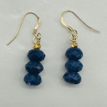 Load image into Gallery viewer, Designer Blue Sodalite 14K Gold Filled Dangle Earrings 1 1/4 Inch Drop