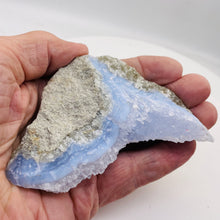 Load image into Gallery viewer, Chalcedony 193g Natural Display Specimen| 3 3/4x3 3/4x 1" | Blue White Gray |