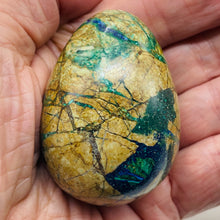 Load image into Gallery viewer, Azurite 163g Egg | 2 3/8x1 7/8" | Green Blue Tan | 1 Collector's Item |